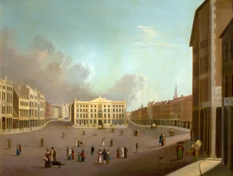 Nottingham Market Place, c.1827